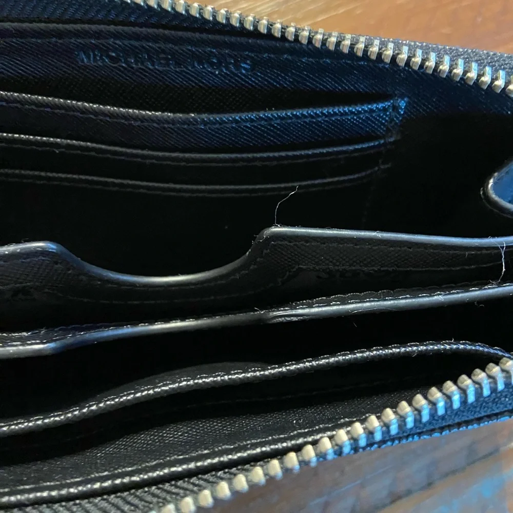 Michael Kors Black Textured Wristlet